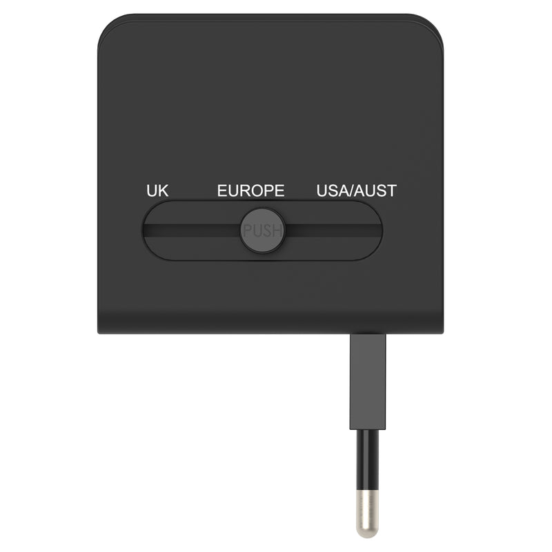 GoTo International Adapter with Dual USB-A Ports (US/EU/AU/UK)